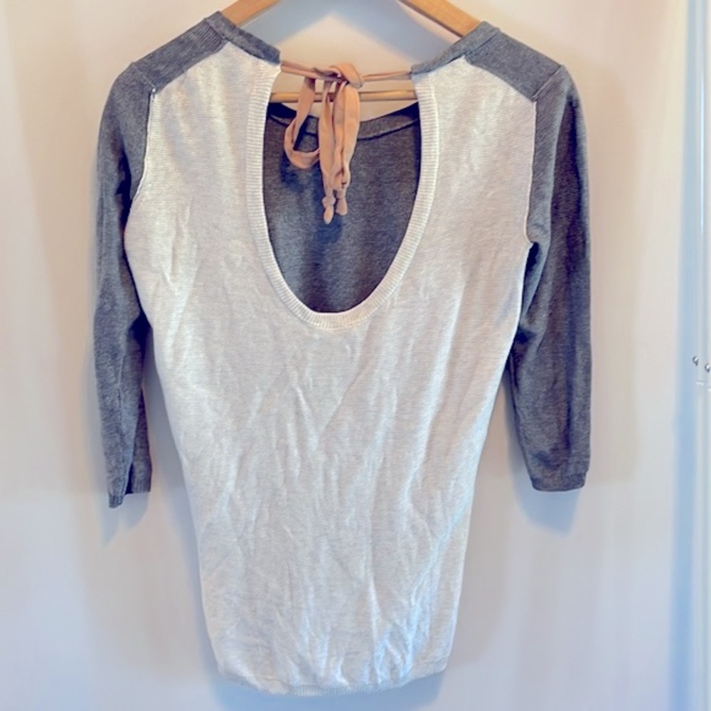 Babaton Bailey Top Silk and Cashmere Grey (XXS) - Picture 2 of 4